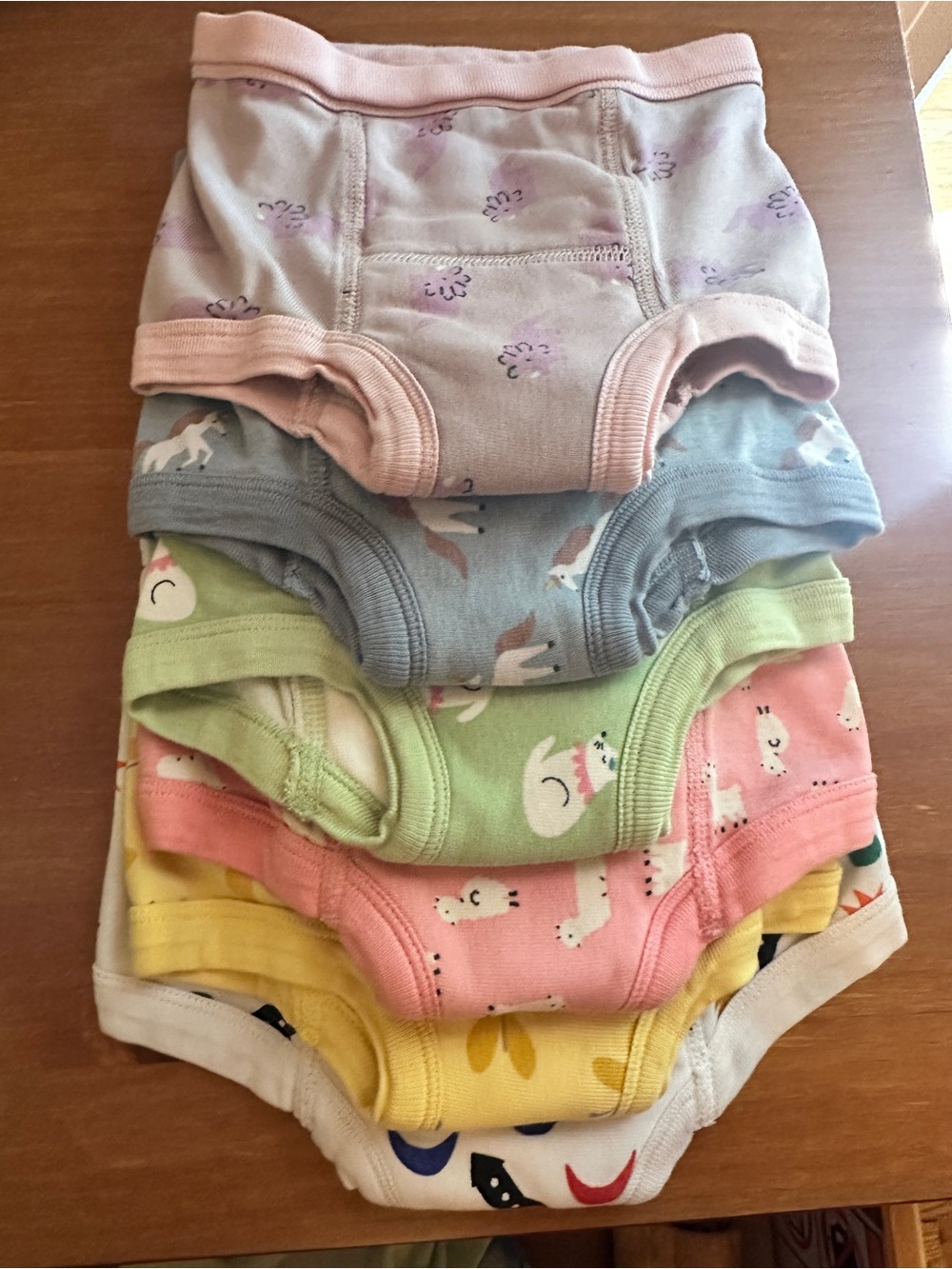Toddler Girls' Assorted Pastel Cotton Training Underwear - 6 Pack